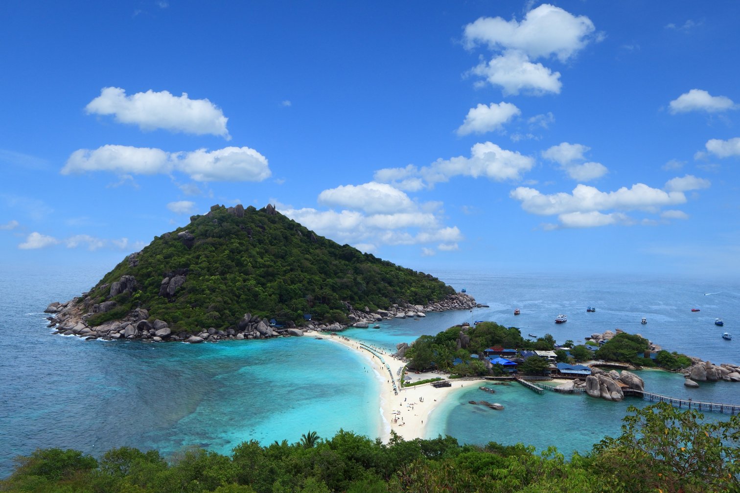 Bird Eye View of Nang Yuan Island,Thailand